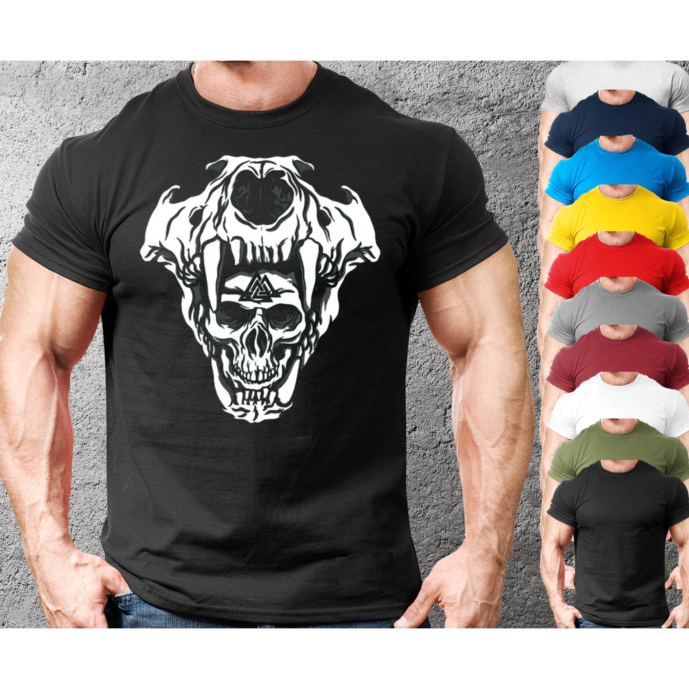 Viking Rune TShirt Valknut Skull Norse Mythology Warriors Unisex,Viking Gift Shirt For Man And Woman,Cool Norse History TShirt For Warrior - 1.jpg