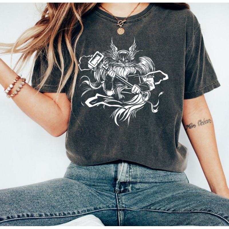 Viking Warrior Thor Hammer Valhalla T-Shirt Gift For Boy And Girl,Scandinavian Viking Nordic Gift For Guys,Cool T Shirt Norse Mythology - 3.jpg