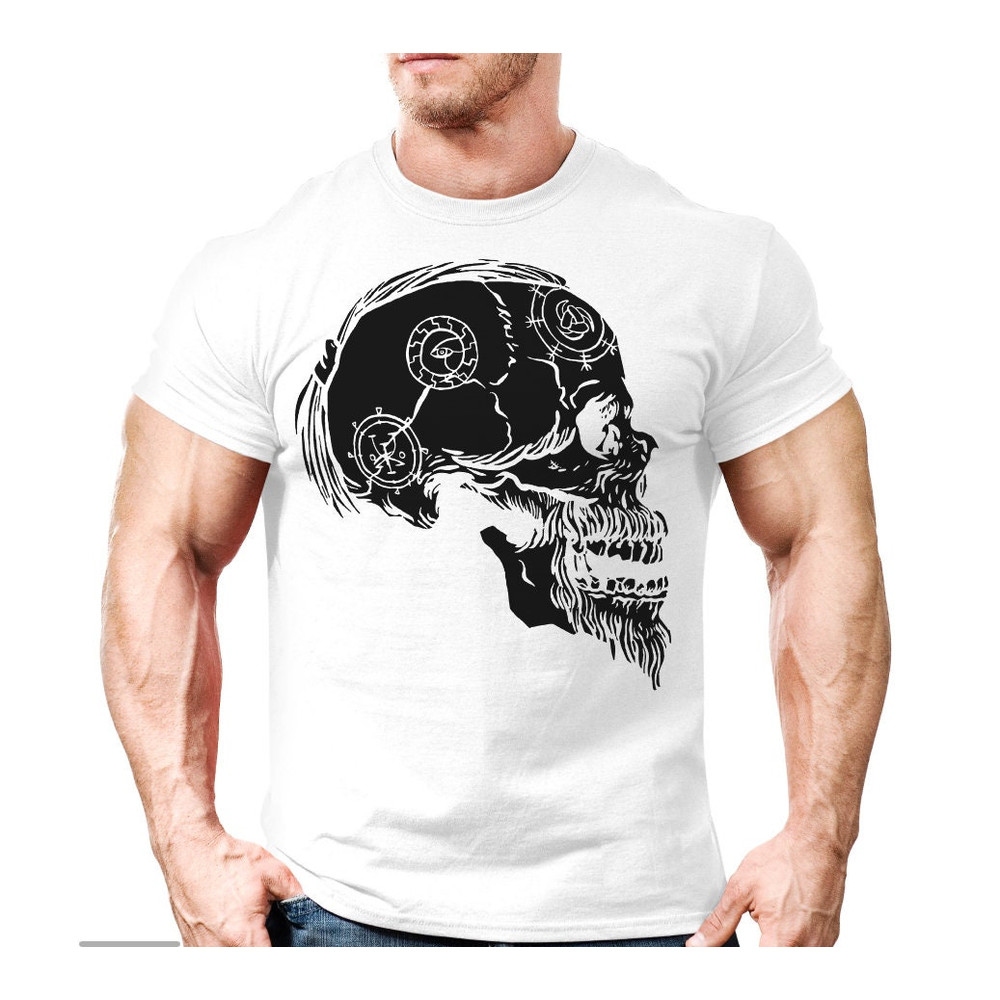 Vikings Warrior Runic Skull Cool T Shirt Norse Mythology For Men And Women,Viking Nordic Gift For Guys,Viking Gift Shirt For Man And Woman - 4.jpg