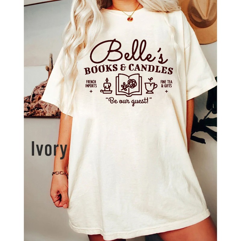 Comfort Colors Disney Beauty And The Beast Books & Candles T-Shirt, Magic Kingdom Tee, Disneyland Family Shirt, Comfort Belle Princess Shirt - 3.jpg