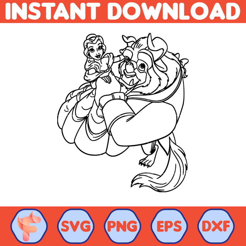 Disney Beauty And The Beast SVG, Belle Svg, Disney Svg,Beauty and The Beast Disney SVG, Beauty And The Beast Svg, Instant Download (3).jpg