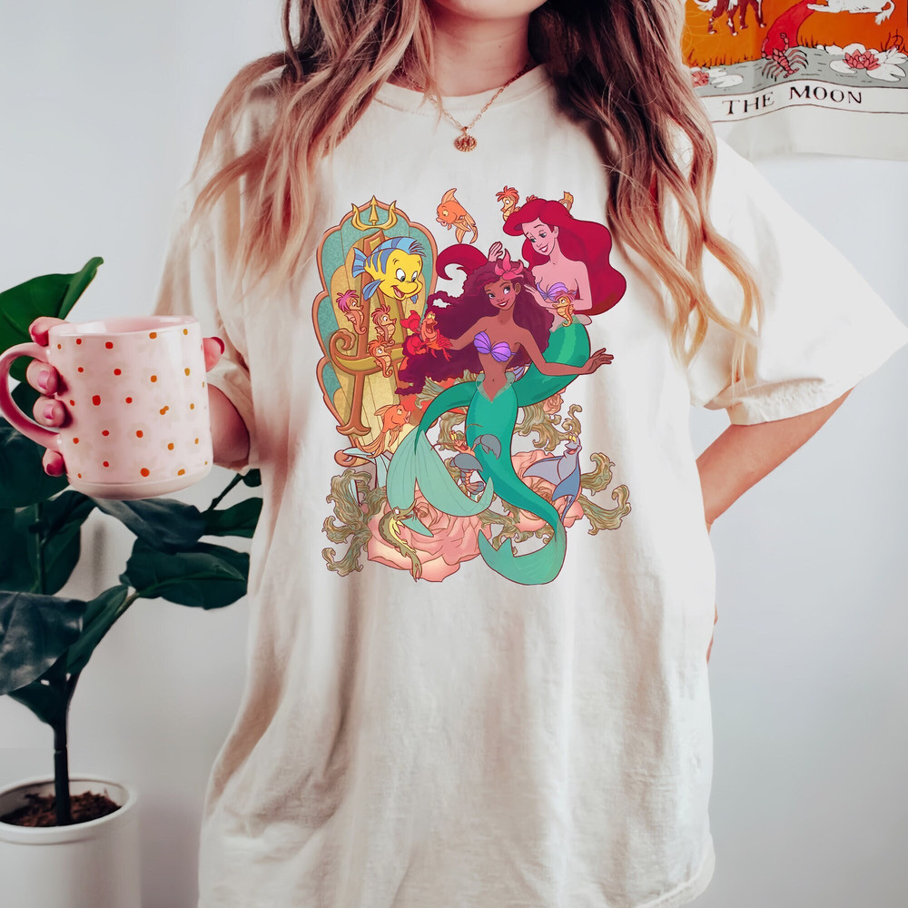 Comfort Colors Little Mermaid,Black Girl Magic Shirt, Black Queen Shirt, Black Ariel Shirt,Black Mermaid Shirt, Live Action Little Mermaid - 1.jpg