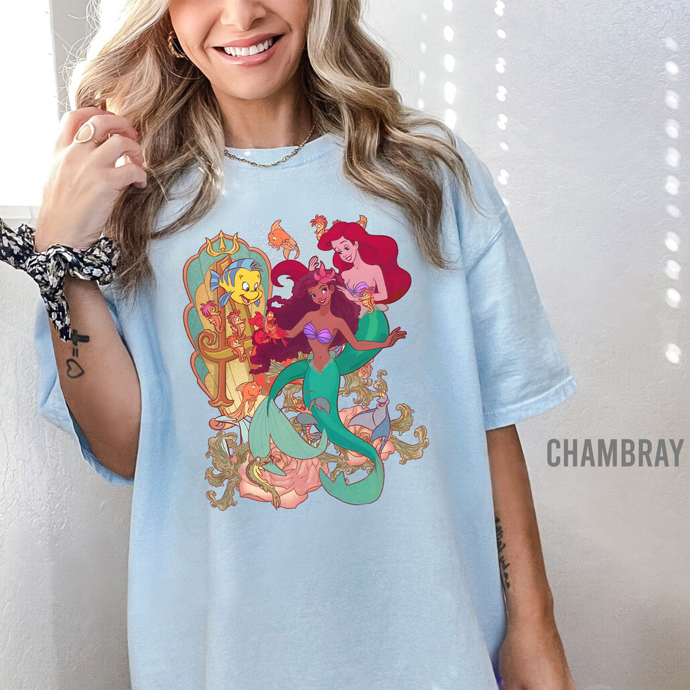 Comfort Colors Little Mermaid,Black Girl Magic Shirt, Black Queen Shirt, Black Ariel Shirt,Black Mermaid Shirt, Live Action Little Mermaid - 3.jpg