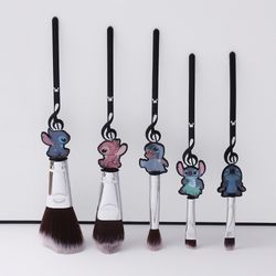 Stitch Anime Cosmetics Makeup Brush Set Eyebrow Lip Smudge Loose Powder Cartoon Angel Scrump Beauty Tool