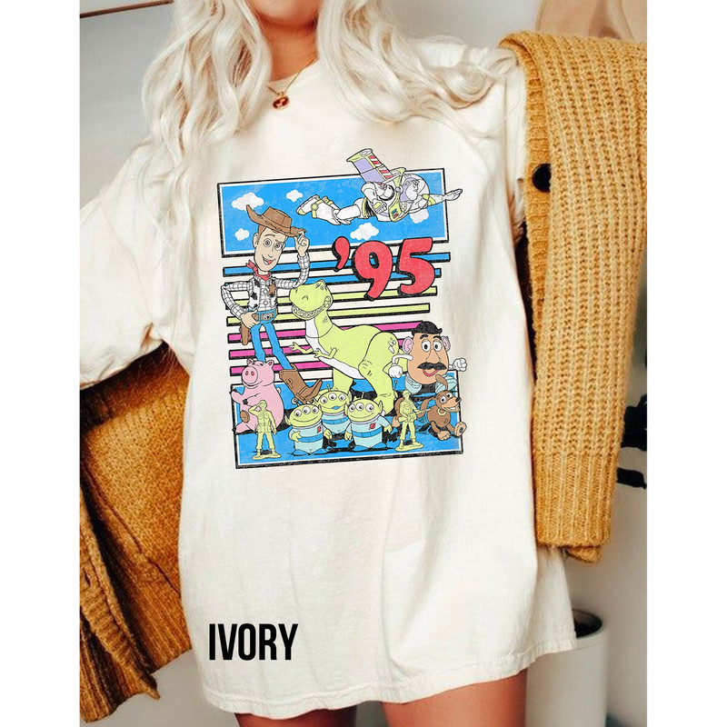 Comfort Colors Retro Disney Pixar Toy Story 95 Distressed Colorful Shirt, Buzz Lightyear, Toy Story Shirt, Comfort Colors Disney Shirt - 3.jpg