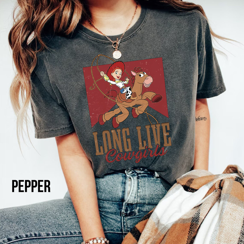 Comfort Colors Retro Jessie Shirt, Disney Pixar Toy Story Jessie Long Live Cowgirls Shirt, Magic Kingdom Unisex T-shirt, Retro Disney Shirt - 3.jpg
