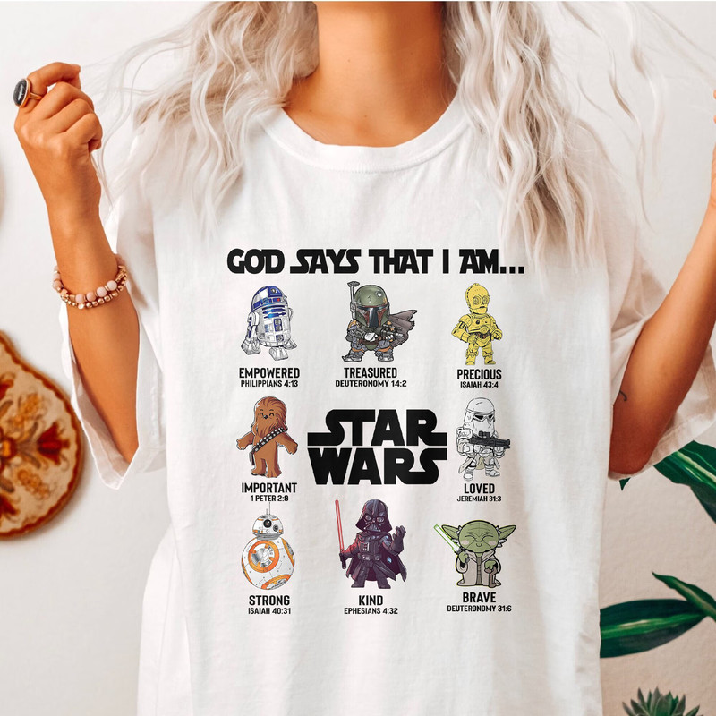 Comfort Colors Star Wars Characters Shirt, Disney God Says That I Am Shirt Shirt, Disney Baby Yoda Darth Vader Shirt, Star Wars Fan Shirt - 5.jpg