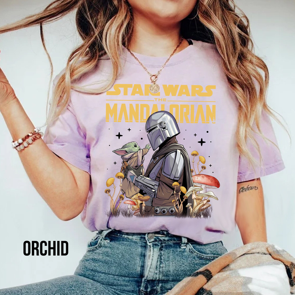 Comfort Colors Star Wars Shirt, Retro Mandalorian And Baby Yoda Shirt, This Is The Way Shirt, Star Wars Shirt, Mandalorian Shirt, Baby Yoda - 2.jpg