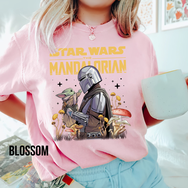 Comfort Colors Star Wars Shirt, Retro Mandalorian And Baby Yoda Shirt, This Is The Way Shirt, Star Wars Shirt, Mandalorian Shirt, Baby Yoda - 4.jpg