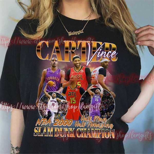 DanielleKField Vince Carter Vintage Shirt, 90s Vintage Basketball Shirts, Vintage Sweatshirt 90S, Vintage Hoodie, Vintage Graphic Tees, Sport Grey 2XL | DanielleKFi