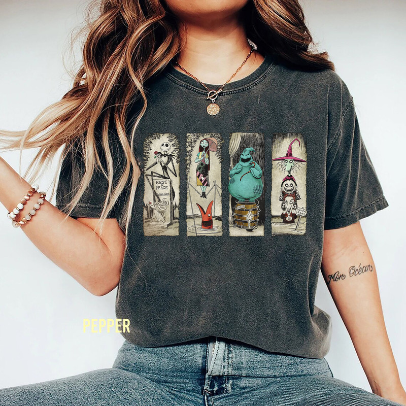 Comfort ColorsĀ® Retro Haunted Mansion Nightmare Before Christmas Shirt, Mickey's Not So Scary Party Halfway To Halloween Tee,Disneyland Trip - 2.jpg