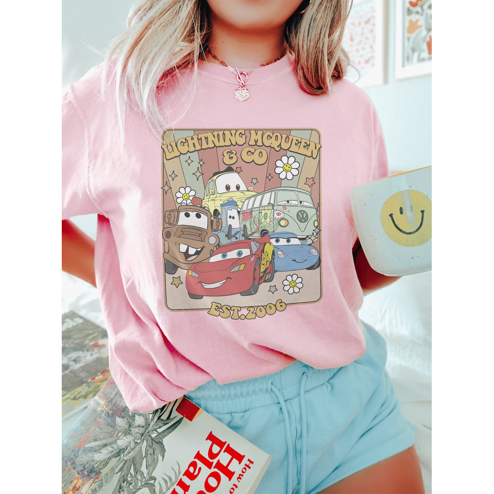 Comfort ColorsĀ® Retro Lightning Mcqueen Shirt, Disney Cars Shirt, Disney Shirt, Disney Pixar Shirt, Cars Birthday Shirt, Cars Land Shirt - 3.jpg