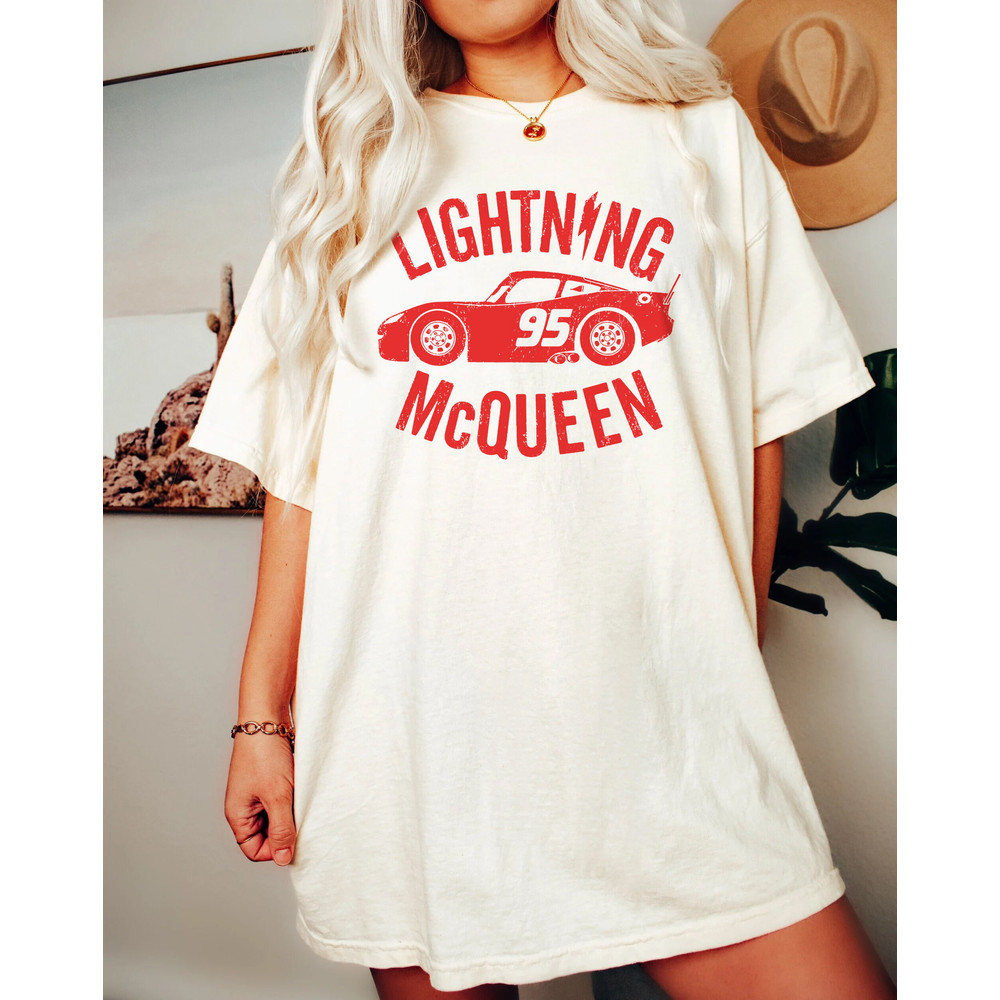 Comfort ColorsĀ® Retro Lightning Mcqueen Shirt, Disney Cars Shirt, Disney Shirt, Disney Pixar Shirt, Cars Birthday Shirt, Cars Land Shirt - 2.jpg