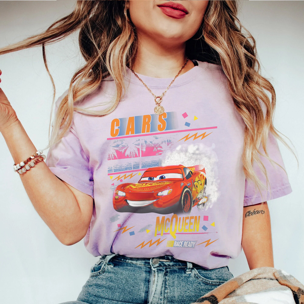 Comfort ColorsĀ® Retro Lightning Mcqueen Shirt, Disney Cars Shirt, Disney Shirt, Disney Pixar Shirt, Cars Birthday Shirt, Cars Land Shirt - 2.jpg