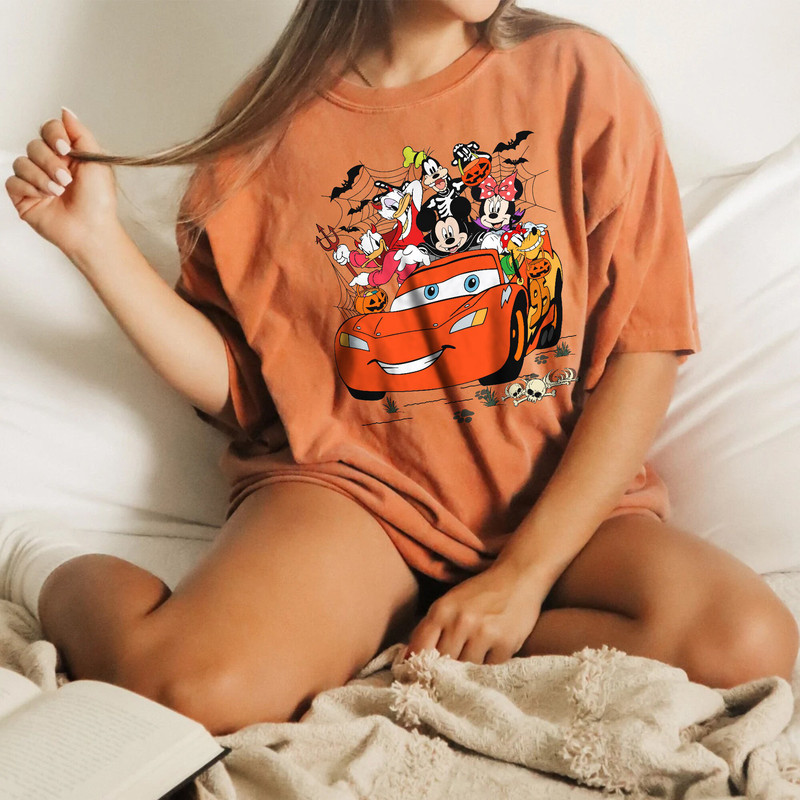 Disney Characters Halloween Comfort ColorsĀ® Shirt, Mickey And Friends Halloween Shirt, Pumpkin Mickey, Disney Shirt, Disney Halloween Shirt - 3.jpg