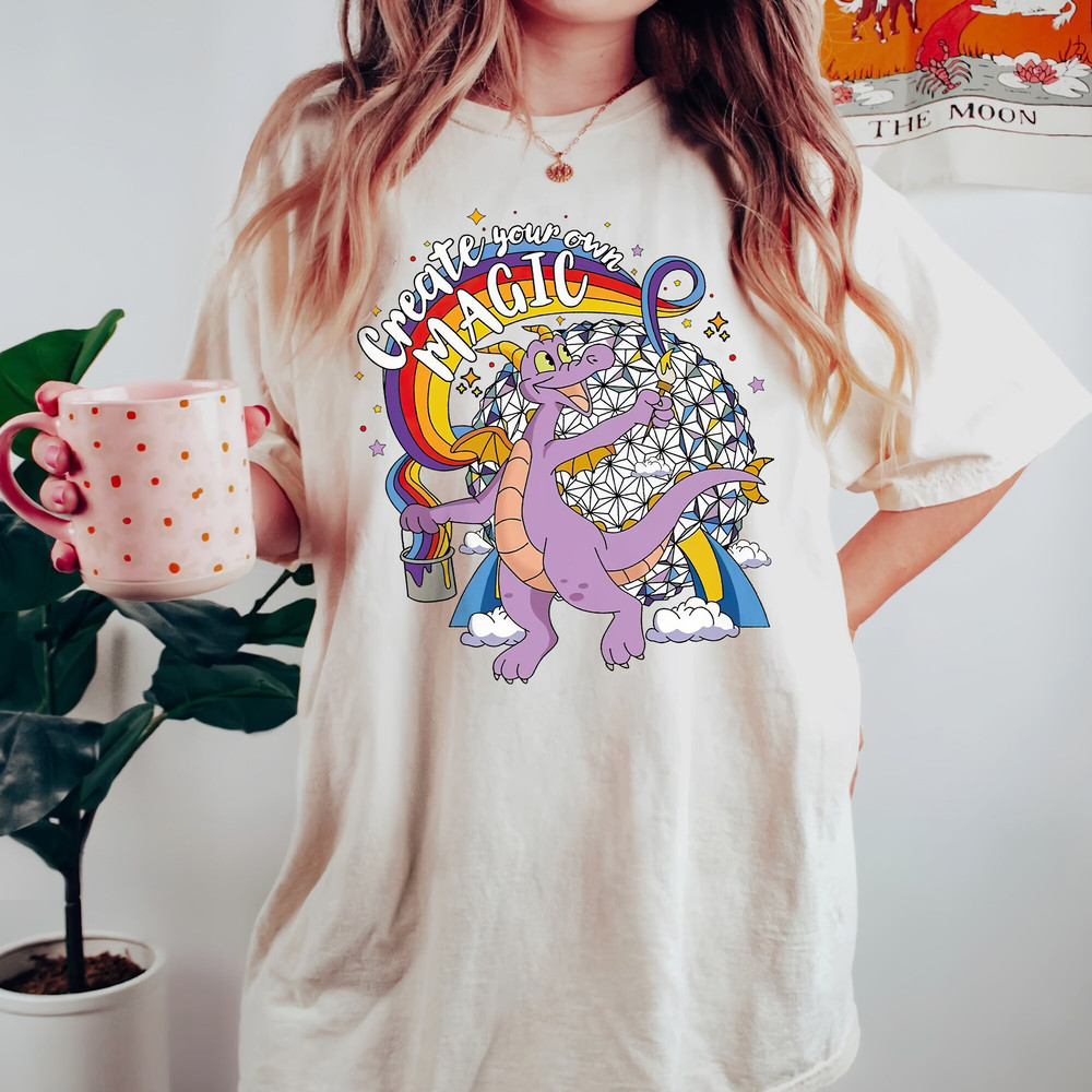 Disney Figment Comfort Colors Shirt, Walt Disney World Shirt, Disney Castle Figment Matching, One Little Spark Shirt, Disney Epcot Figment - 2.jpg