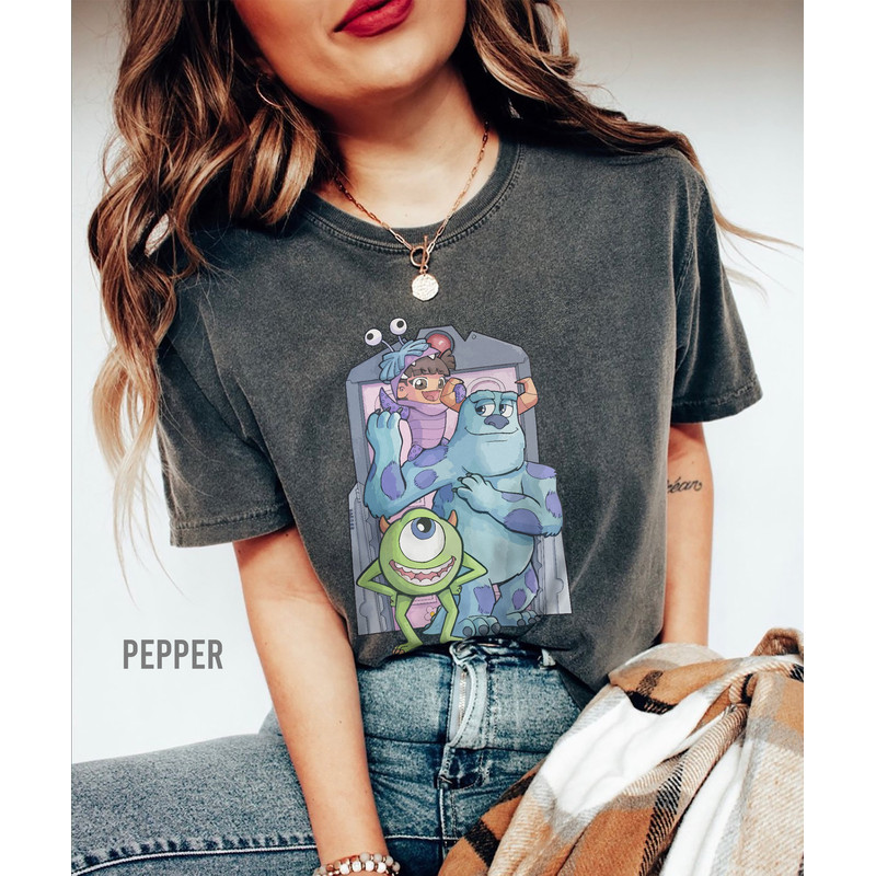 Disney Monster Inc Shirt, Monster Inc Comfort Colors Shirt, Monsters University Shirt, Disney Family Vacation Shirt, Vintage Disney Shirt - 3.jpg