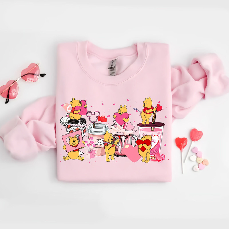 Disney Valentine Pooh Shirt, Disney Pooh Bear And Friend Shirt, Pooh Valentine's Day Shirt, Valentine Couple Matching, Women Valentine Shirt - 1.jpg