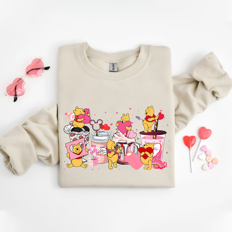 Disney Valentine Pooh Shirt, Disney Pooh Bear And Friend Shirt, Pooh Valentine's Day Shirt, Valentine Couple Matching, Women Valentine Shirt - 2.jpg