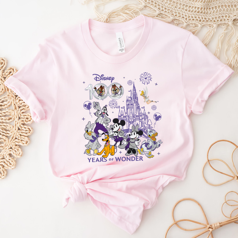 Mickey and Friends Disney 100 Years Of Wonder Shirt, Walt Disney T-shirt, Disneyland 2023 Trip 100th Anniversary, Disney Family Shirt - 3.jpg