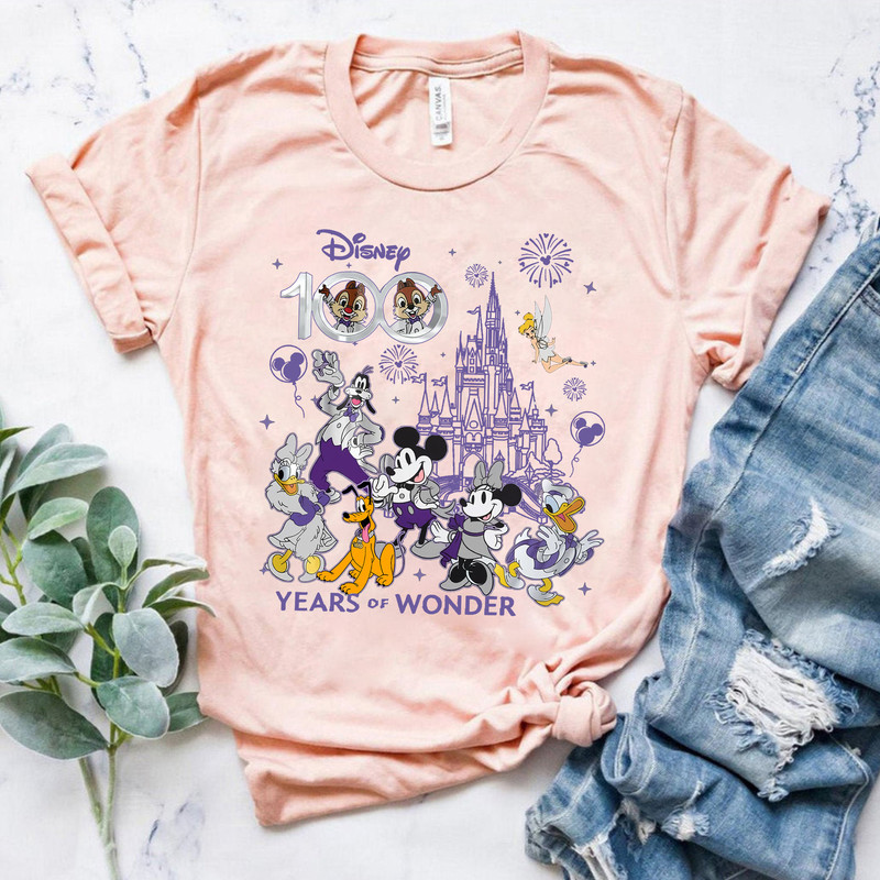 Mickey and Friends Disney 100 Years Of Wonder Shirt, Walt Disney T-shirt, Disneyland 2023 Trip 100th Anniversary, Disney Family Shirt - 4.jpg