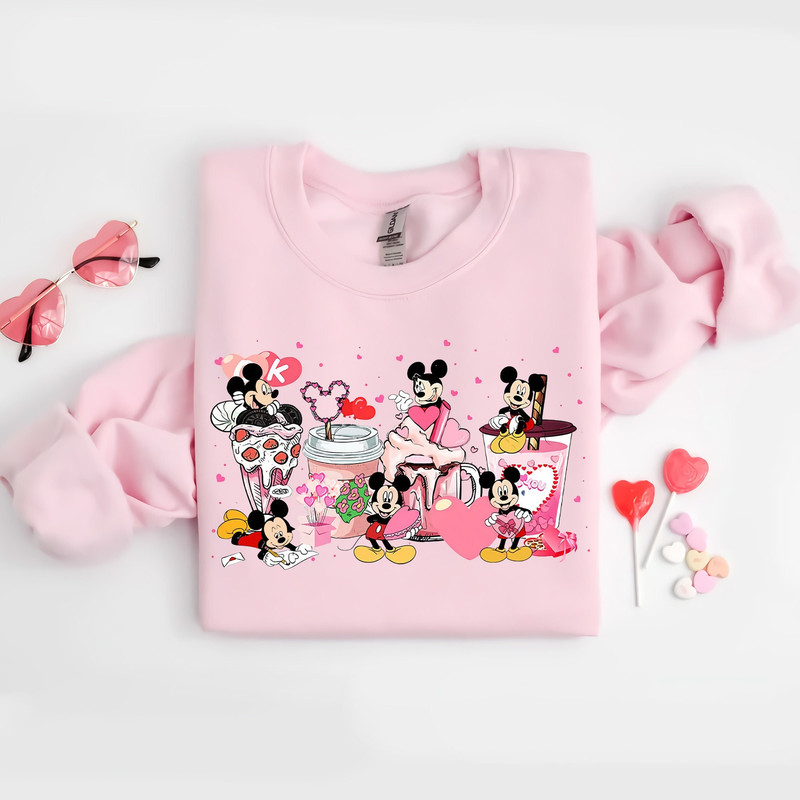 Mickey Mouse Shirt, Mickey Valentines Shirt, Mickey Mouse Coffee Valentines Shirt, Disney Valentine Shirt,Latte Valentine Shirt,Disney Shirt - 1.jpg