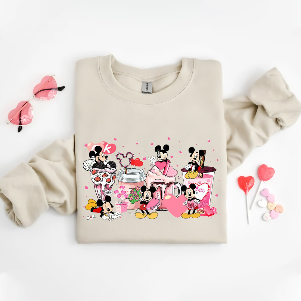 Mickey Mouse Shirt, Mickey Valentines Shirt, Mickey Mouse Coffee Valentines Shirt, Disney Valentine Shirt,Latte Valentine Shirt,Disney Shirt - 2.jpg