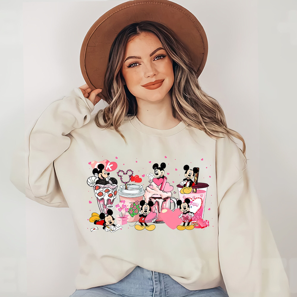 Mickey Mouse Shirt, Mickey Valentines Shirt, Mickey Mouse Coffee Valentines Shirt, Disney Valentine Shirt,Latte Valentine Shirt,Disney Shirt - 3.jpg