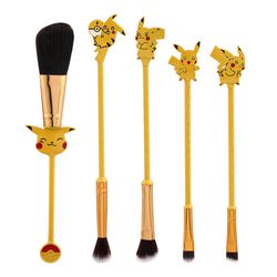 Cartoon Pokemon Pikachu Makeup Brushes Set Cosmetic Powder Foundation Blush Beauty Make Up Tools