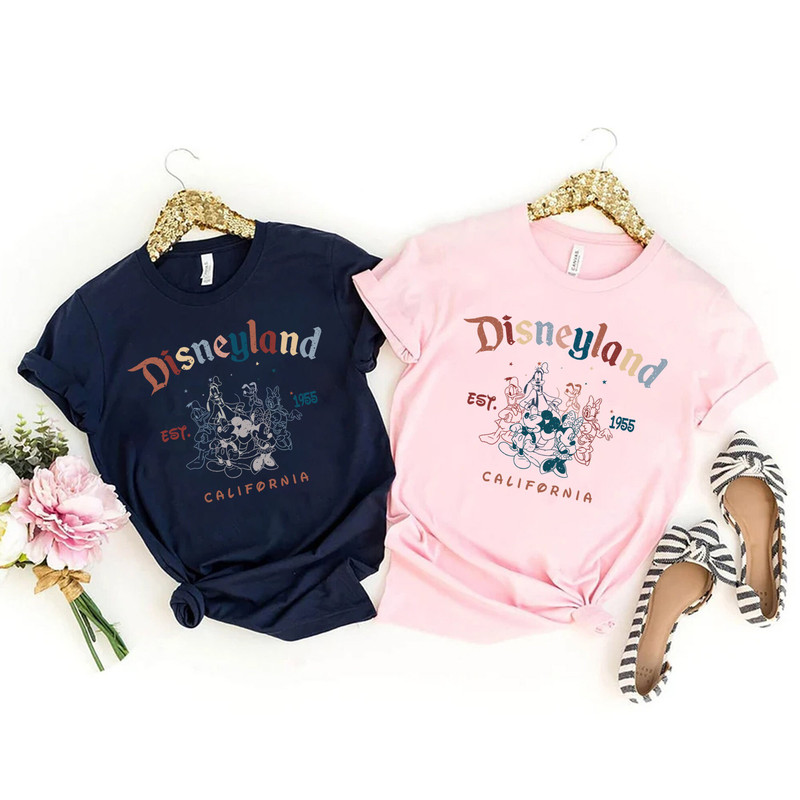 Retro Mickey And Friends Disneyland Est 1955 Shirt, Disneyland Shirt, Family Vacation Shirt, Magic Kingdom, Minnie Donald Shirt, California - 3.jpg
