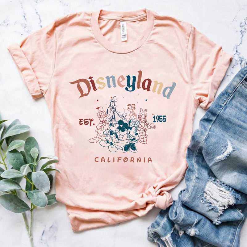 Retro Mickey And Friends Disneyland Est 1955 Shirt, Disneyland Shirt, Family Vacation Shirt, Magic Kingdom, Minnie Donald Shirt, California - 4.jpg