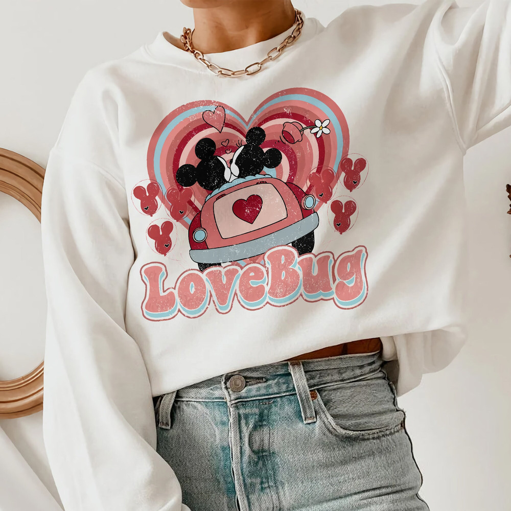 Vintage Mickey Minnie Love Bug Valentine Shirt, Retro Disney Valentine Shirt, Disney Valentine's Day Shirt, Valentines Gifts, Disney Shirt - 2.jpg
