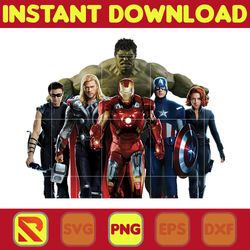 avengers png, marvel clipart png, super heroes, iron man, captain america, hulk, thor, hawkeye, spider man png (201)