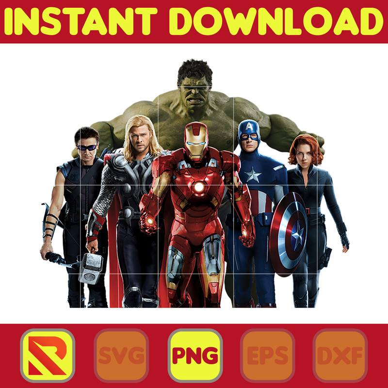Avengers PNG, Marvel Clipart png, Super Heroes, Iron Man, Captain America, Hulk, Thor, Hawkeye, Spider Man Png (201).jpg