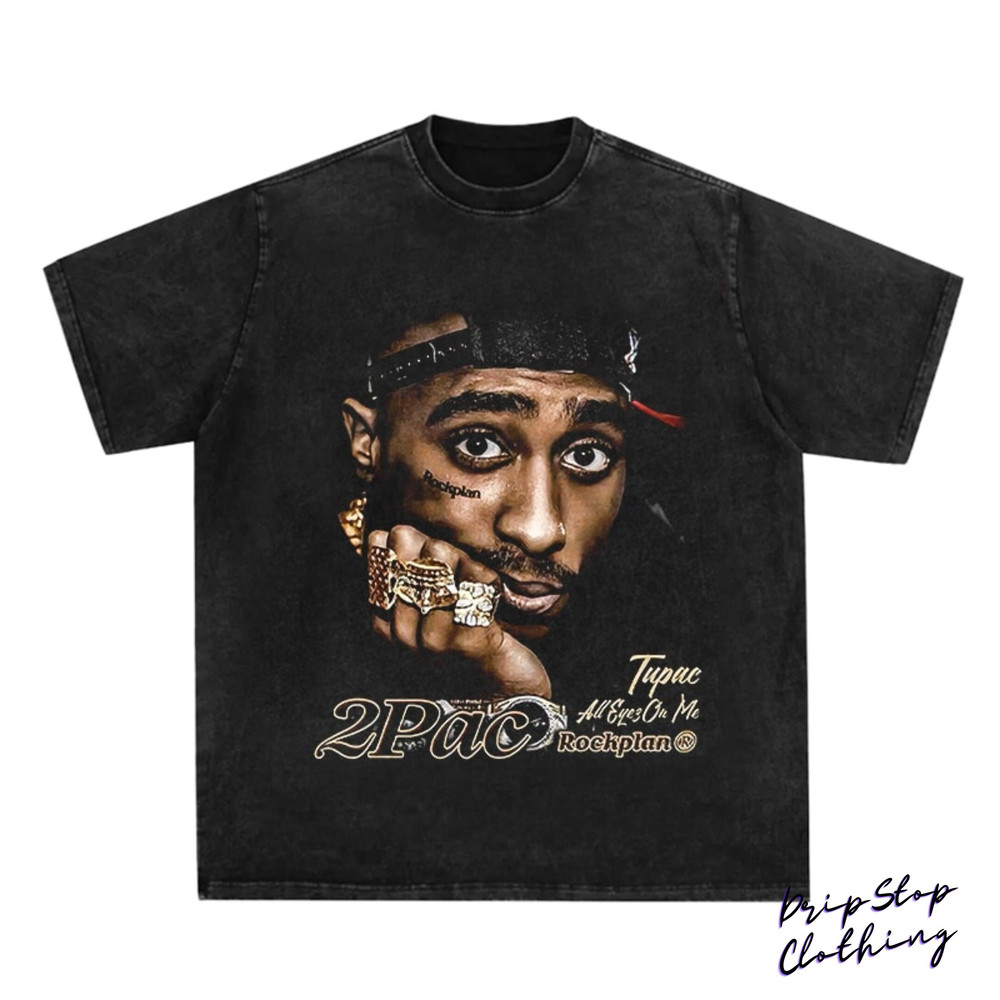 2PAC T-SHIRT Rap Concert Merch 2Pac Rare Hip Hop Graphic Print Vintage Style 2PAC All Eyez On Me - 1.jpg