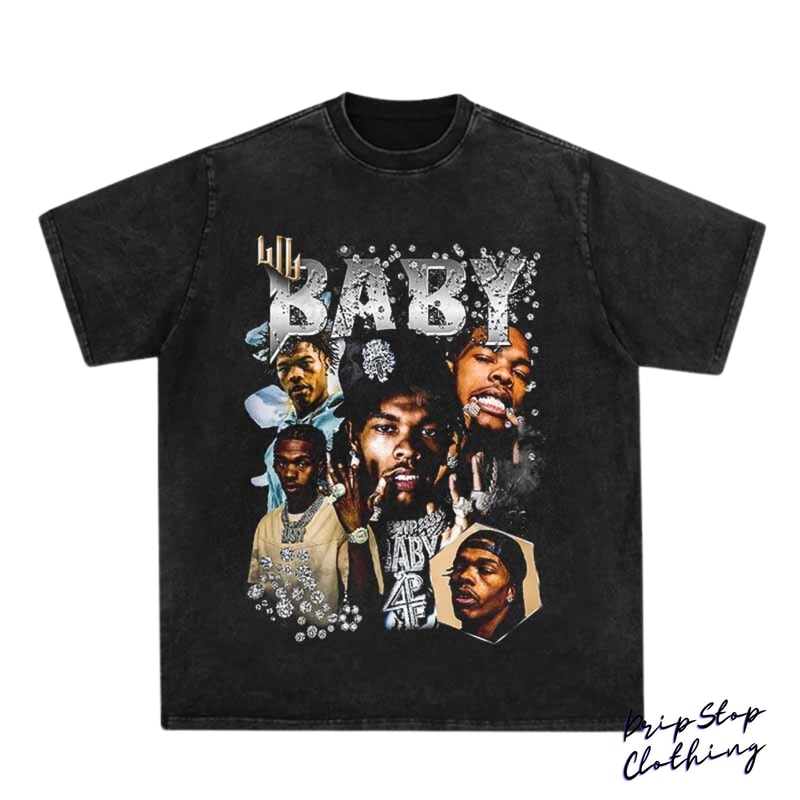 LIL BABY T-SHIRT Rap Concert Merch Lil Baby Hip Hop Graphic Print Vintage Style - 1.jpg