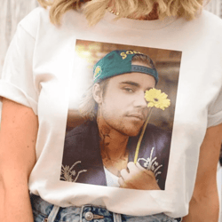 justin bieber flower t-shirt, singer t-shirt, gift for fan, unisex shirt