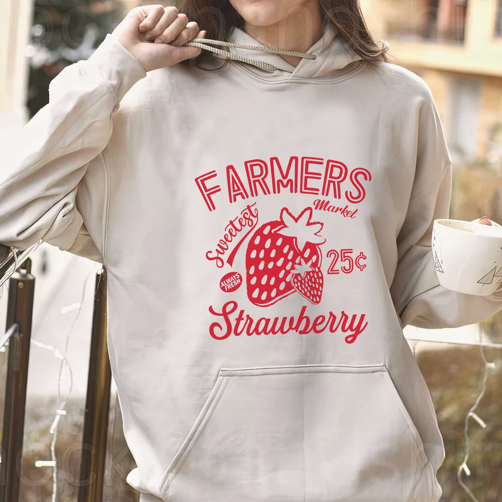 Farmers Market Strawberries T-Shirt, Farmers Market Shirt, Support Local Farmers Shirt, Strawberry Retro Graphic Tee, Cute Summer Shirt - 5.jpg