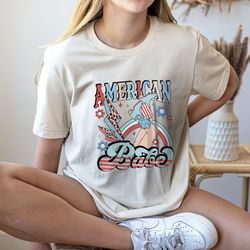 howdy american babe, western shirt, cute shirt, western graphic, for women, red white blue, 4th of july shirt, country