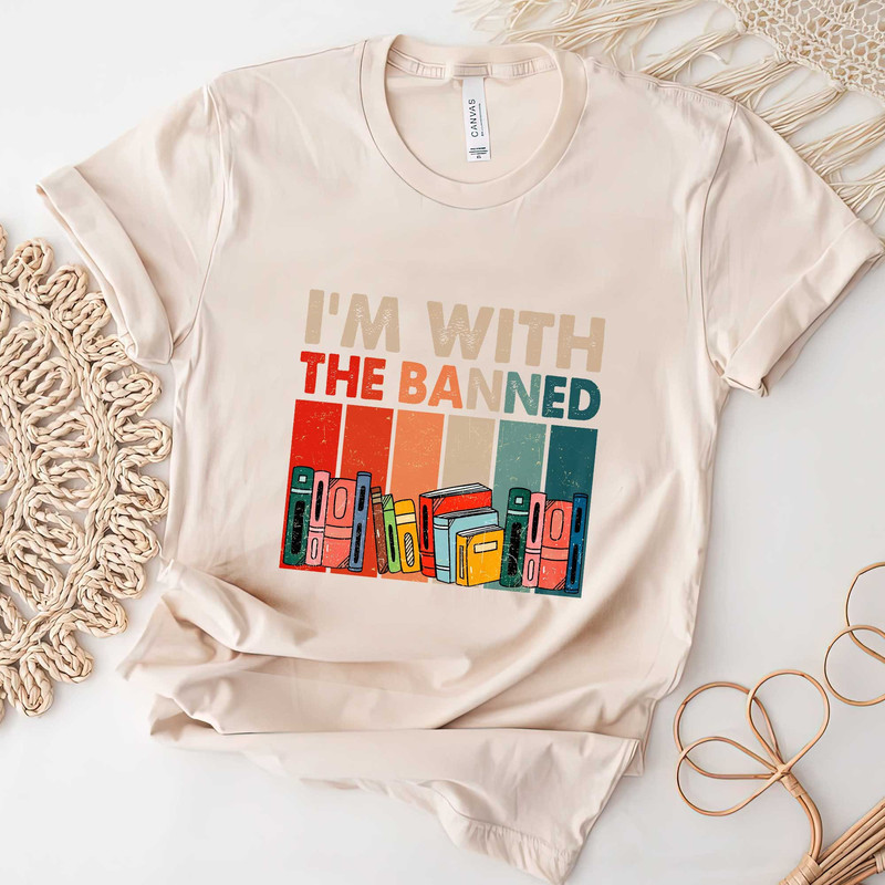 I'm With The Banned, Banned Books Shirt, Banned Books Sweatshirt, Unisex Super Soft Premium Graphic T-Shirt,Reading Shirt Librarian Shirt - 3.jpg