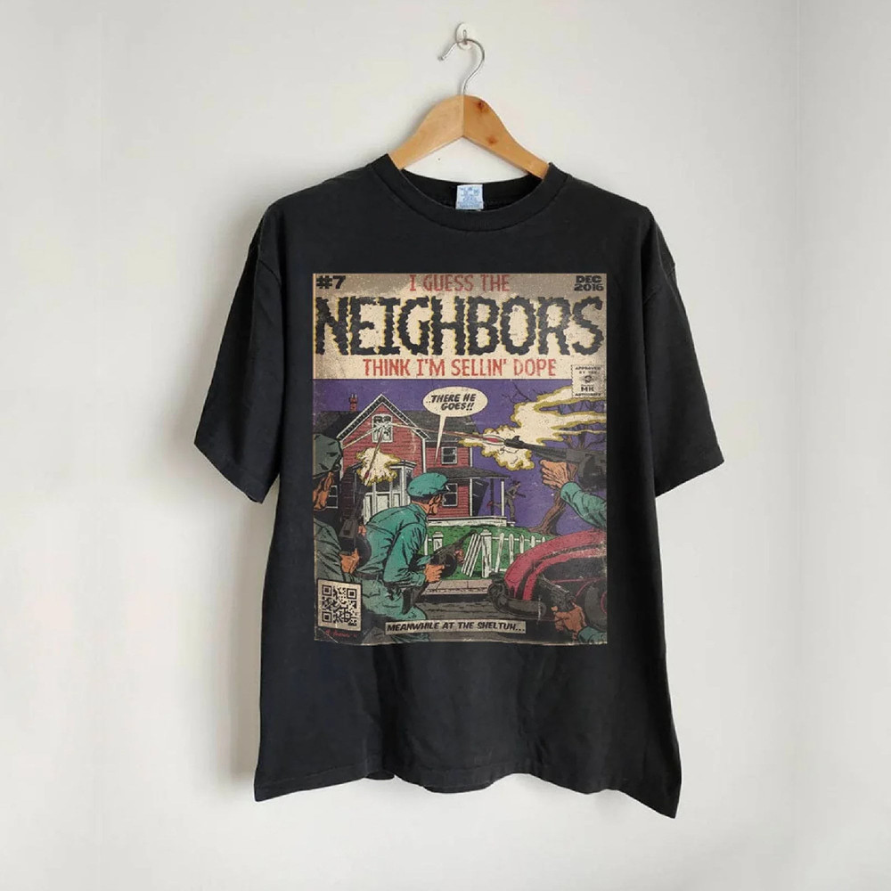 J Cole - Neighbors Comic Book Inspired Tee, J Cole Vintage, Hip Hop Rap Tee, Music Star T-shirt - 1.jpg
