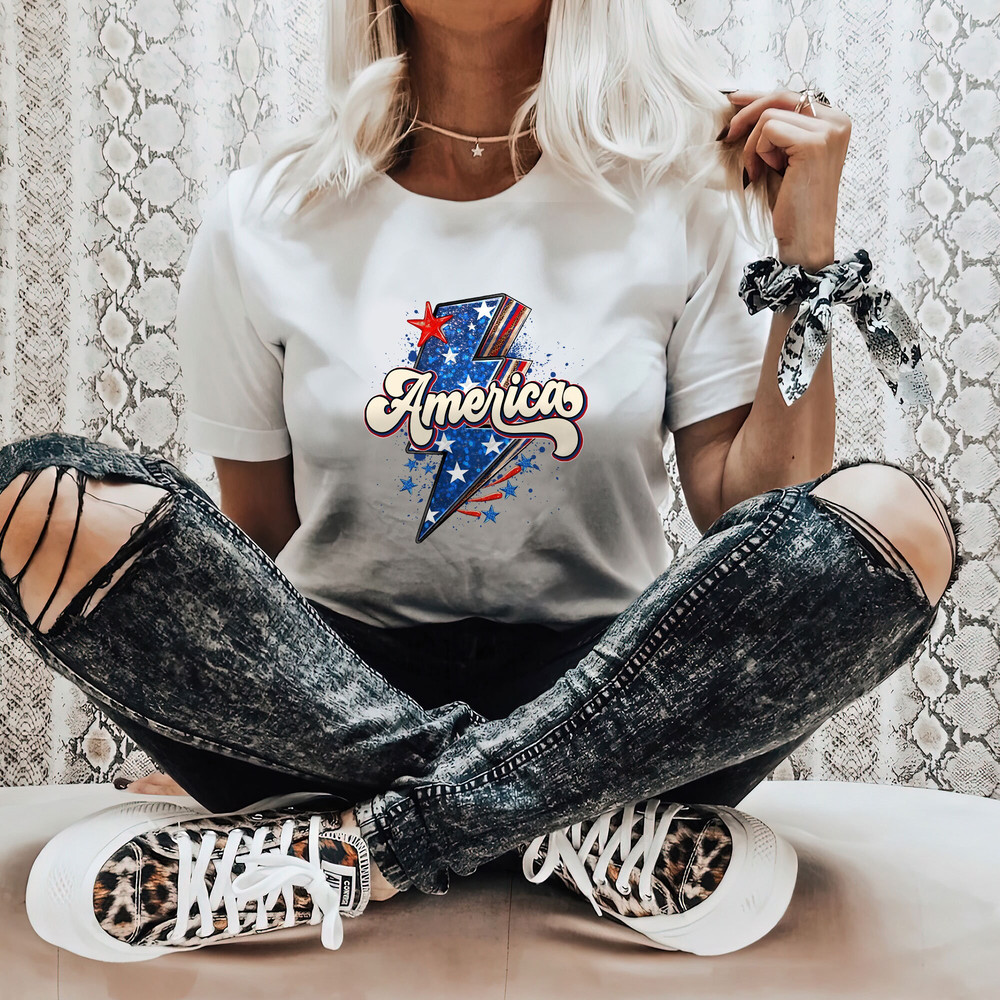 Mama Retro America tee, Fourth of July Shirt T-Shirt, USA shirt, Summer BBQ t-shirt, America shirt Comfort Colors Women's 4th of July Shirt - 2.jpg