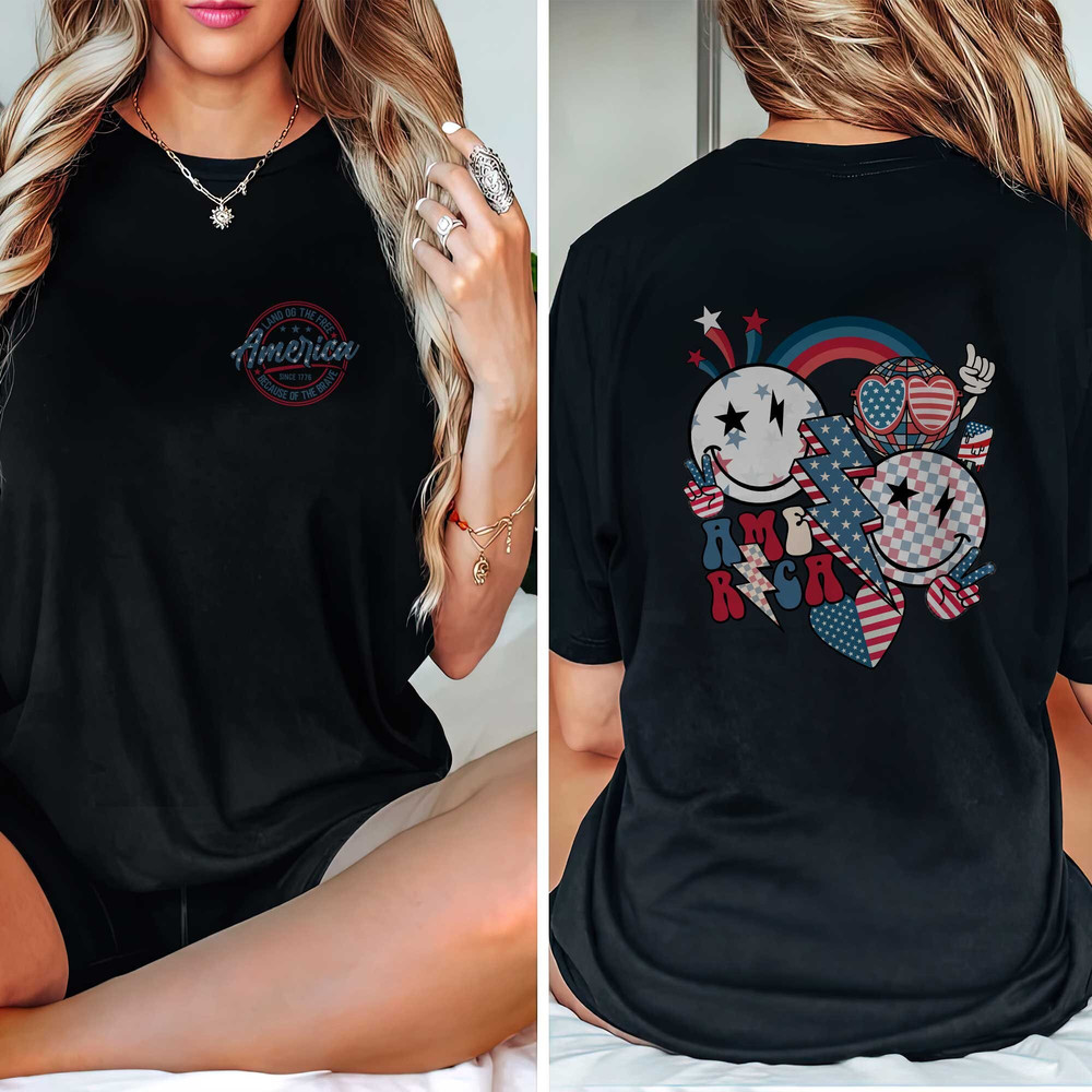 Retro America Shirt, Comfort Color Oversized Tshirt, July 4th, Beach Shirt, Lounge Comfort Shirt, Weekend Lake Shirt, Funny Graphic Tee - 4.jpg