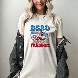 usa shirt, dead inside but its freedom graphic tee, fourth of july tshirt, funny patriotic skeleton tshirt, 4th of july
