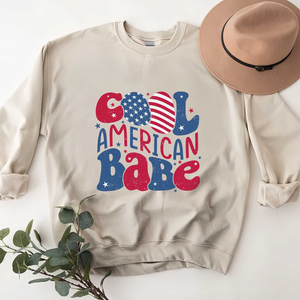 USA shirt Cool American babe, Summer BBQ t-shirt, Red White and Blue, America Tee, 4th of July, Fourth of July Shirt T-Shirt, 1776 Tee - 6.jpg