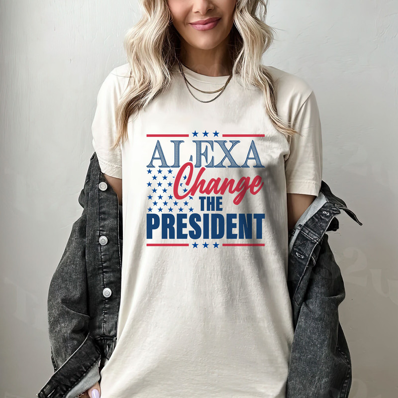 USA shirt, Summer BBQ t-shirt, Red White and Blue, America Tee, Alexa Change The President 4th of July, Fourth of July Shirt, 1776 Tee - 1.jpg