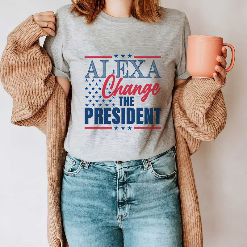 USA shirt, Summer BBQ t-shirt, Red White and Blue, America Tee, Alexa Change The President 4th of July, Fourth of July Shirt, 1776 Tee - 4.jpg