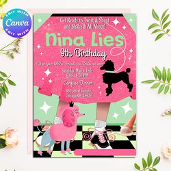 50 party, 50's birthday party invitation 50s invitation, 50s party invitation, 90s invitation, 80s party, 90s party