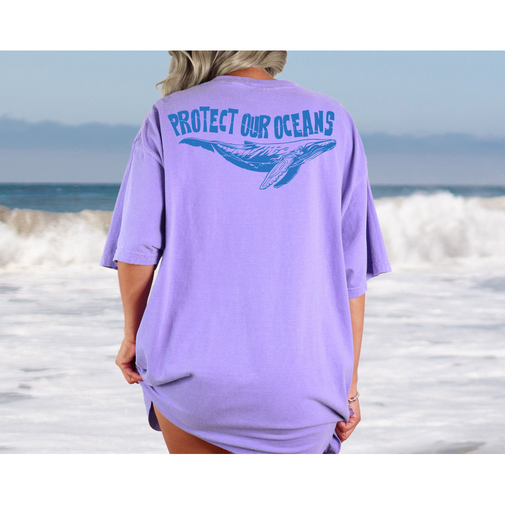 Comfort Colors® Protect Our Oceans Shirt, Women's Aesthetic Shirt, Coconut Girl Shirt, Summer Tshirt, Surf Shirt - 1.jpg