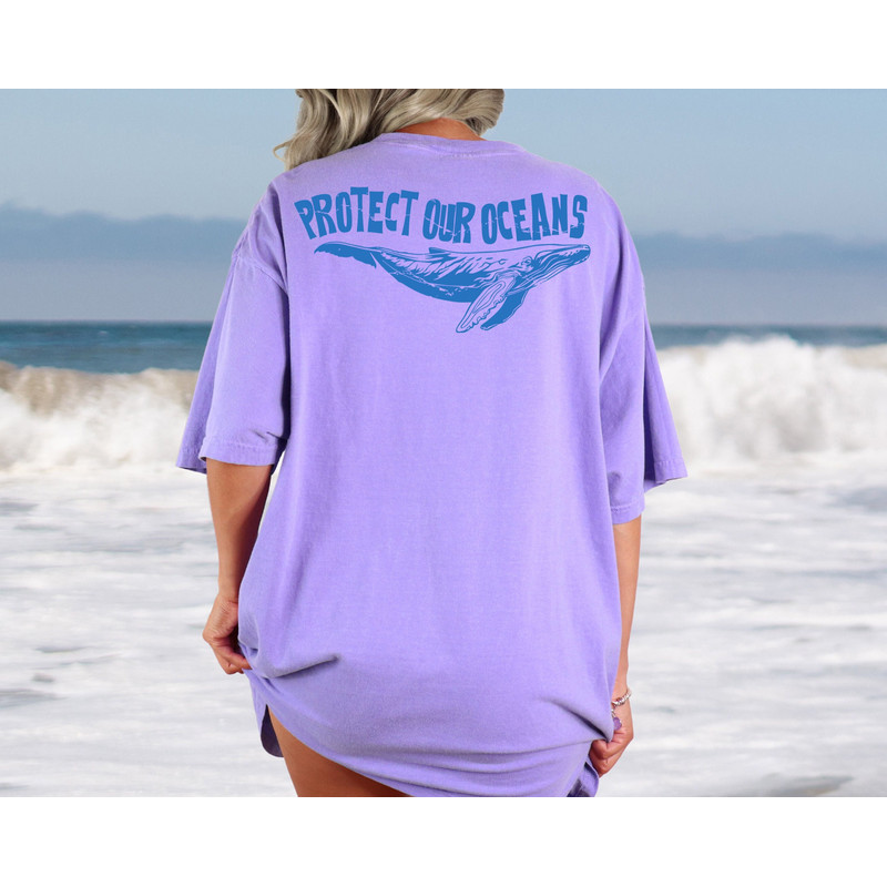 Comfort Colors® Protect Our Oceans Shirt, Women's Aesthetic Shirt, Coconut Girl Shirt, Summer Tshirt, Surf Shirt - 1.jpg